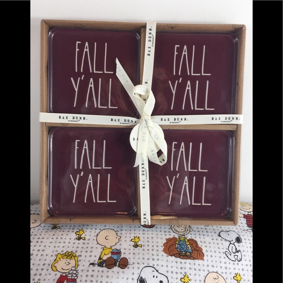 Rae Dunn Other - NIB Rae Dunn 4-Pack Coasters Fall Y’All Ceramic